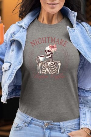 Nightmare Before Coffee – Tshirt Femme – Gris