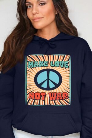 Not war Love  - Sweat Capuche Femme