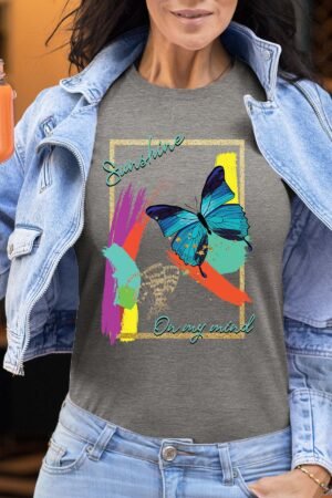 O sunshine mind25 – Tshirt Femme – Gris