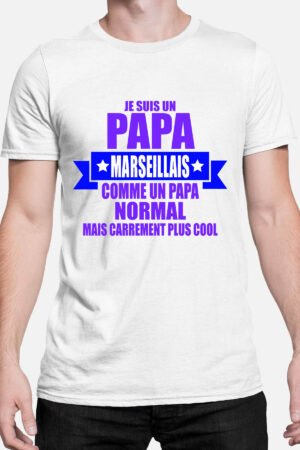Papa MArseillais – Tshirt Homme – Blanc
