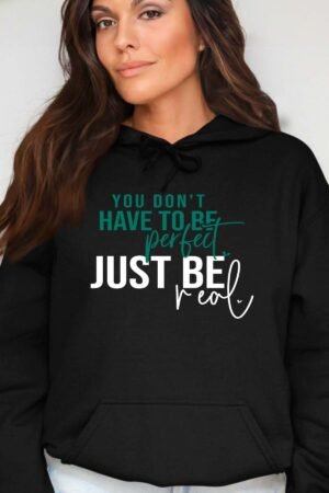 Perfect Be real vert - Sweat Capuche Femme