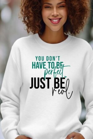 Sweat Col Rond Femme en Gros | Perfect Be real Bleu