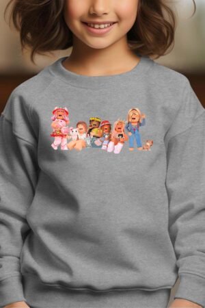 Rob Friends – Sweat Col Rond Fille – Gris