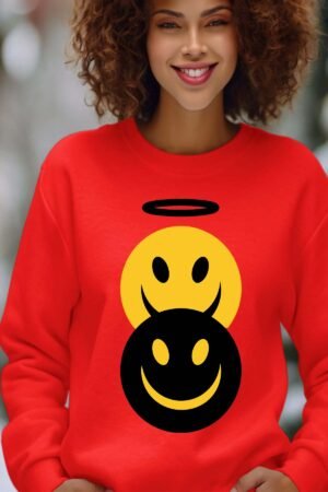 Sweat Col Rond Femme en Gros | Smil angeDemon