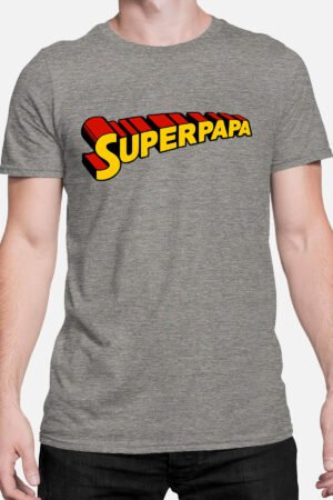 Super PaPa Txt – Tshirt Homme – Gris