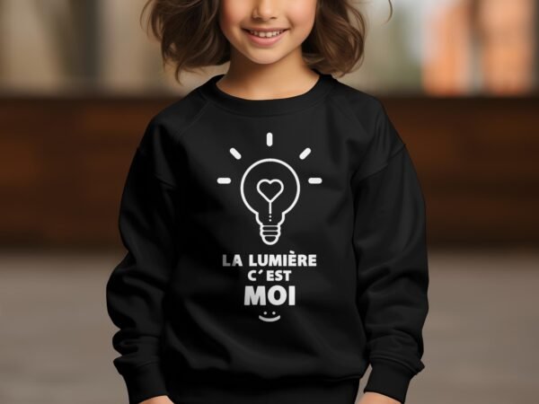 Sweat Col Rond Fille en Gros | C'est moi la lumière