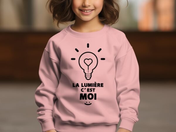 Sweat Col Rond Fille en Gros | C'est moi la lumière