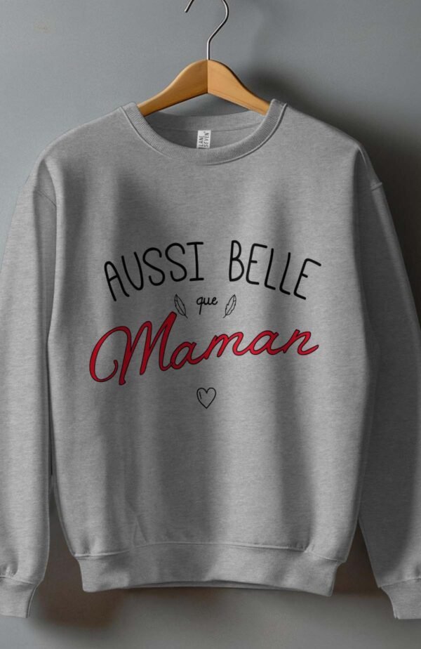 Sweat Col Rond Fille en Gros |  Aussi belle que maman