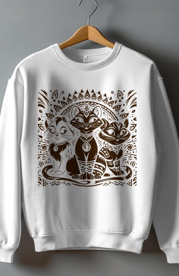 Sweat Col Rond Femme en Gros |   3 cats tatou marron