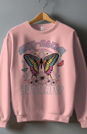 Sweat Col Rond Femme en Gros |   AntiSo Butterfly