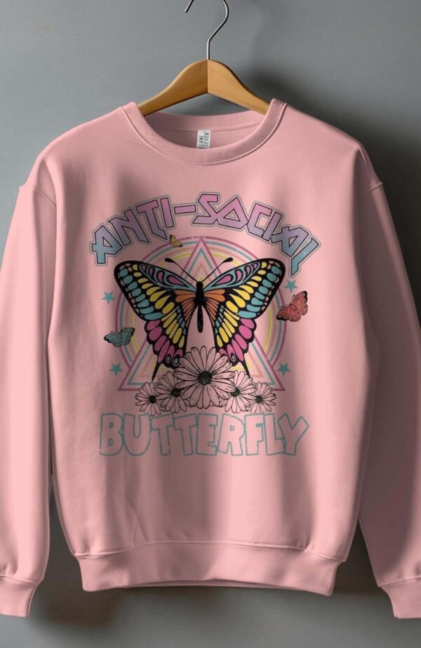 Sweat Col Rond Femme en Gros |   AntiSo Butterfly