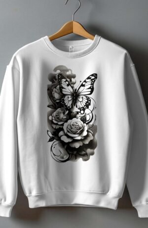 Sweat Col Rond Femme en Gros | Rose papillon