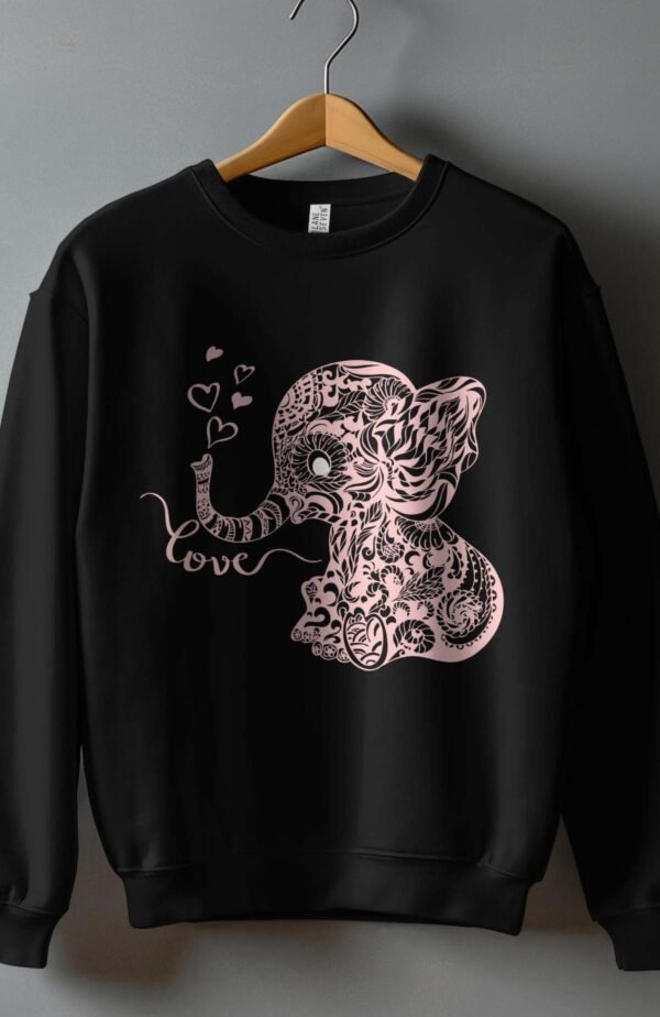 Sweat Col Rond Femme en Gros | Eléphant love