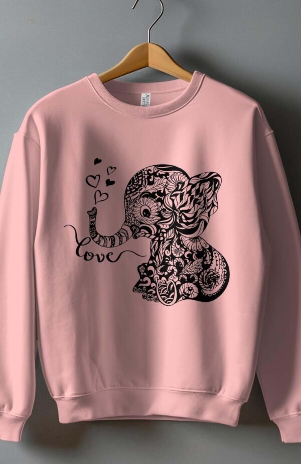 Sweat Col Rond Femme en Gros | Eléphant love