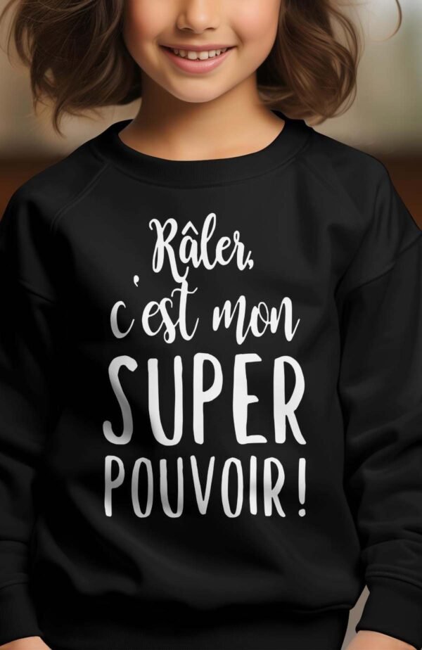 Sweat Col Rond Fille en Gros | Râler super pouvoir
