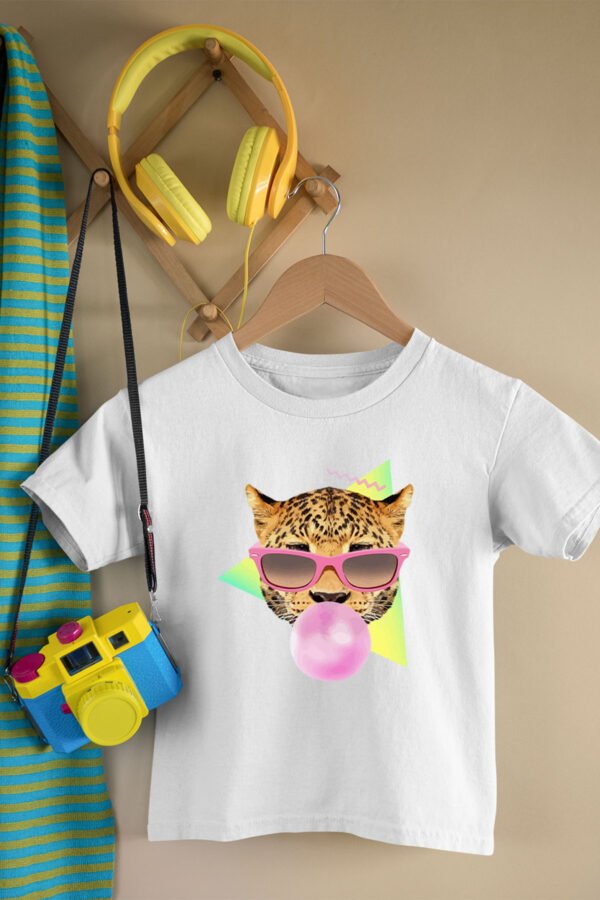 T-shirt Col Rond Fille - Funky felin gum