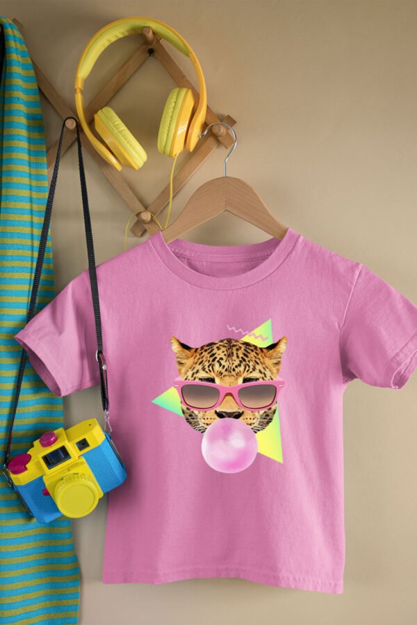 T-shirt Col Rond Fille - Funky felin gum
