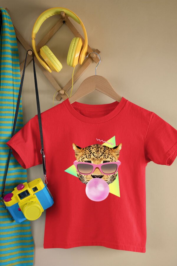 T-shirt Col Rond Fille - Funky felin gum