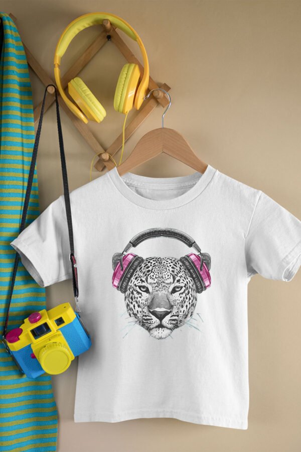 T-shirt Col Rond Fille - Leo headphones