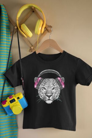 T-shirt Col Rond Fille - Leo headphones