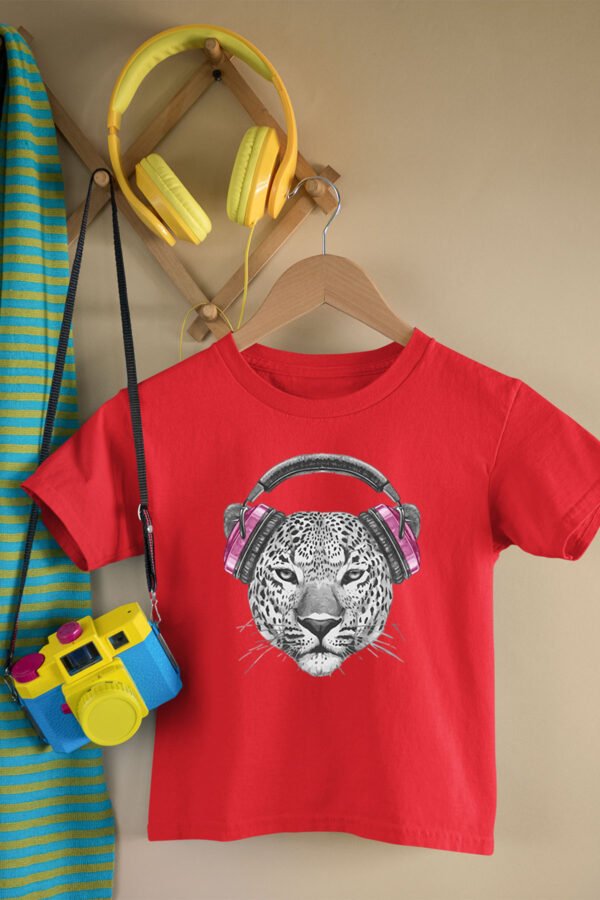 T-shirt Col Rond Fille - Leo headphones