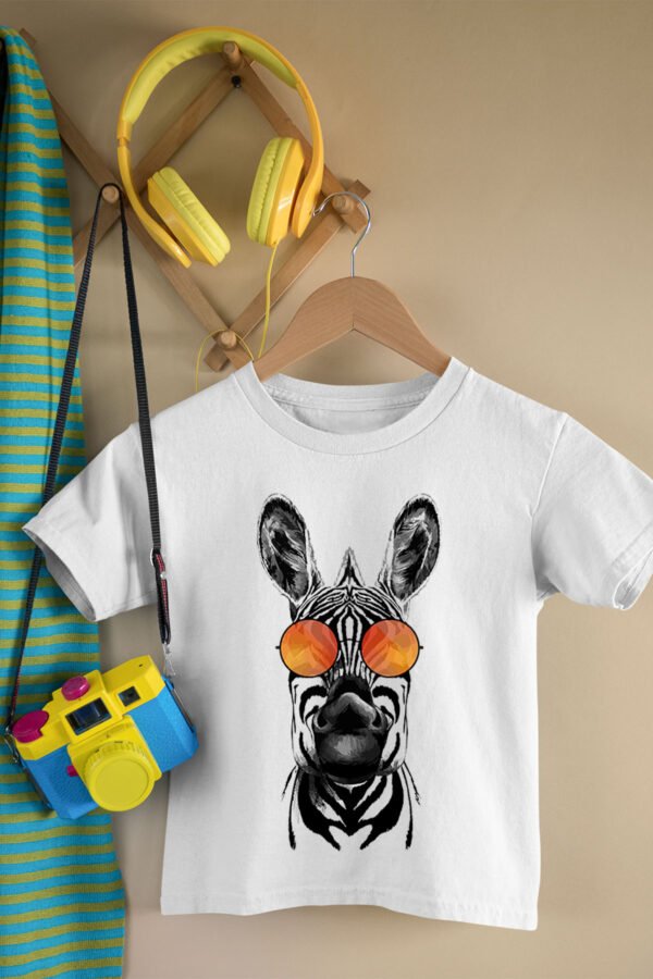 T-shirt Col Rond Fille - Zebra look