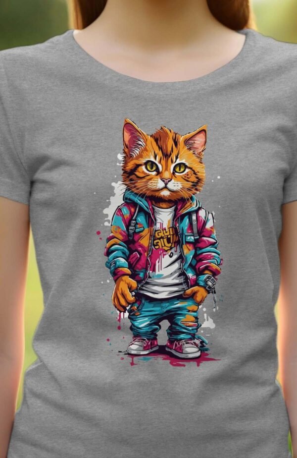 Cat Style Paint - Tshirt Femme