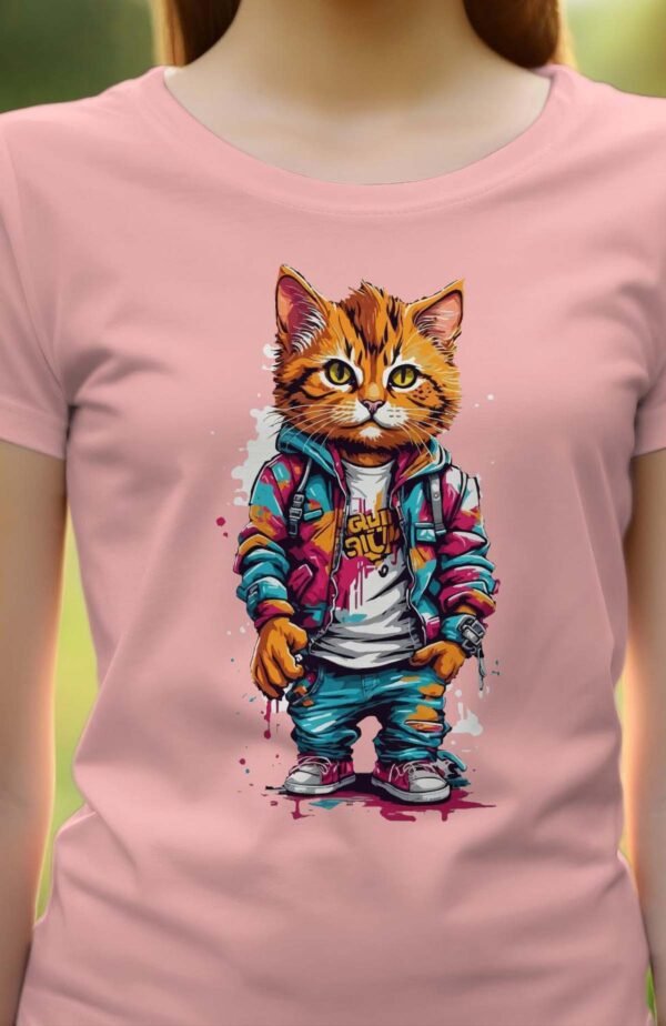 Cat Style Paint - Tshirt Femme