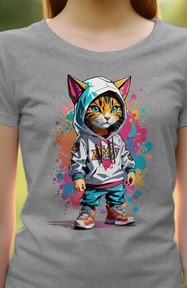 Cat girl Paint- Tshirt Femme