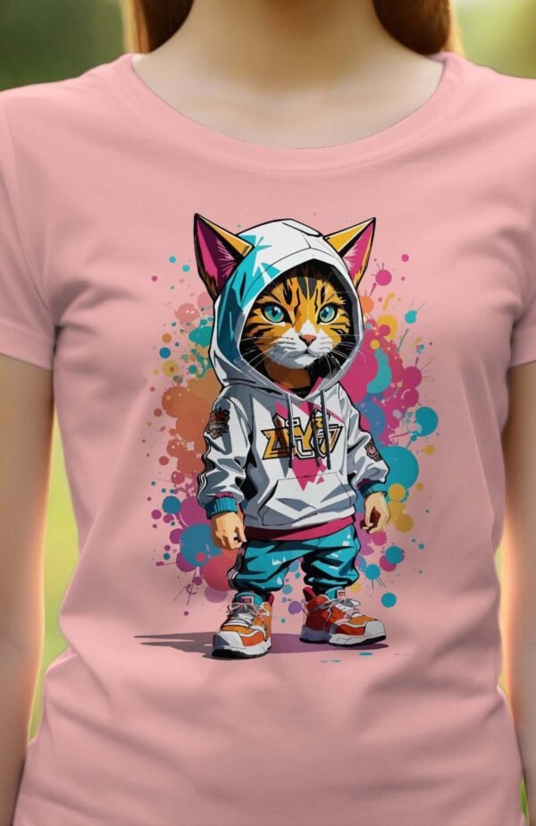 Cat girl Paint- Tshirt Femme