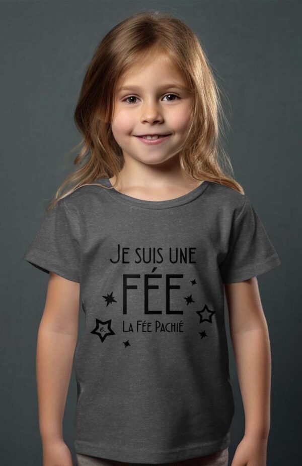 T-shirt Col Rond Fille - Je suis une fée, la fée pachié