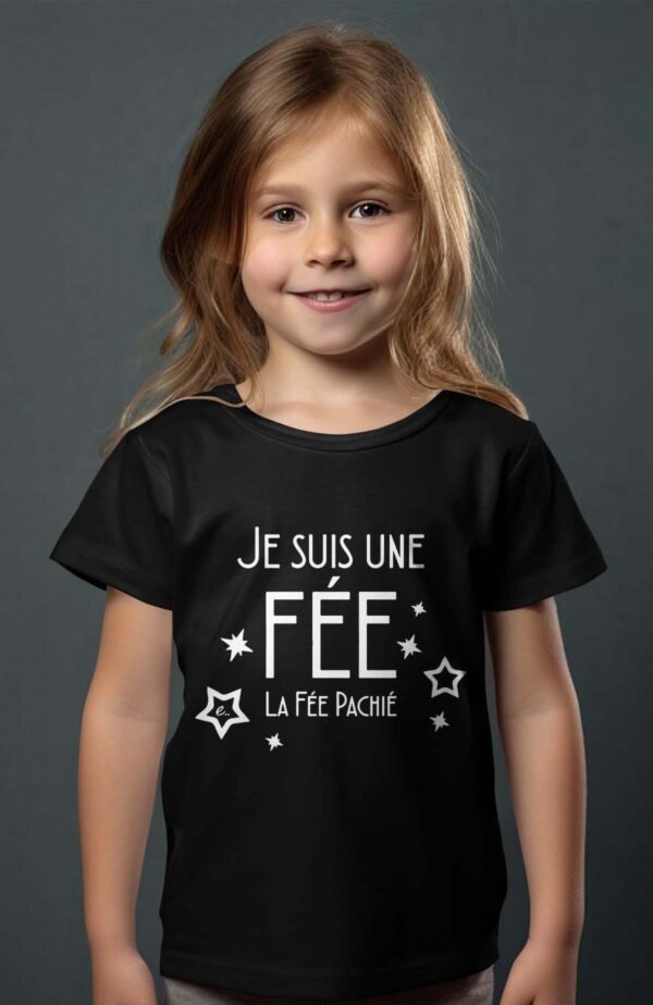 T-shirt Col Rond Fille - Je suis une fée, la fée pachié