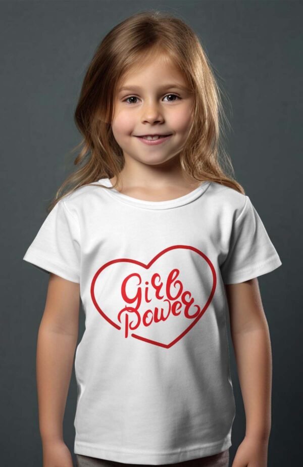 T-shirt Col Rond Fille - Girl power