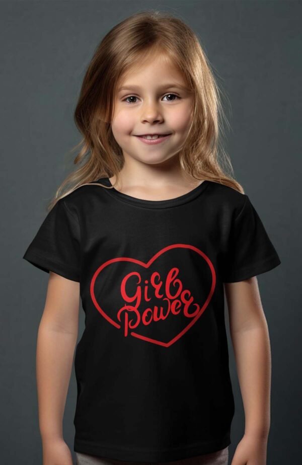 T-shirt Col Rond Fille - Girl power