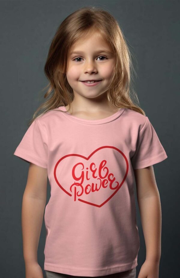 T-shirt Col Rond Fille - Girl power