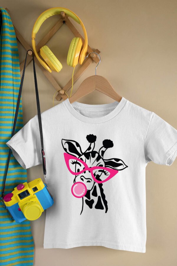 T-shirt Col Rond Fille - Girafe gum