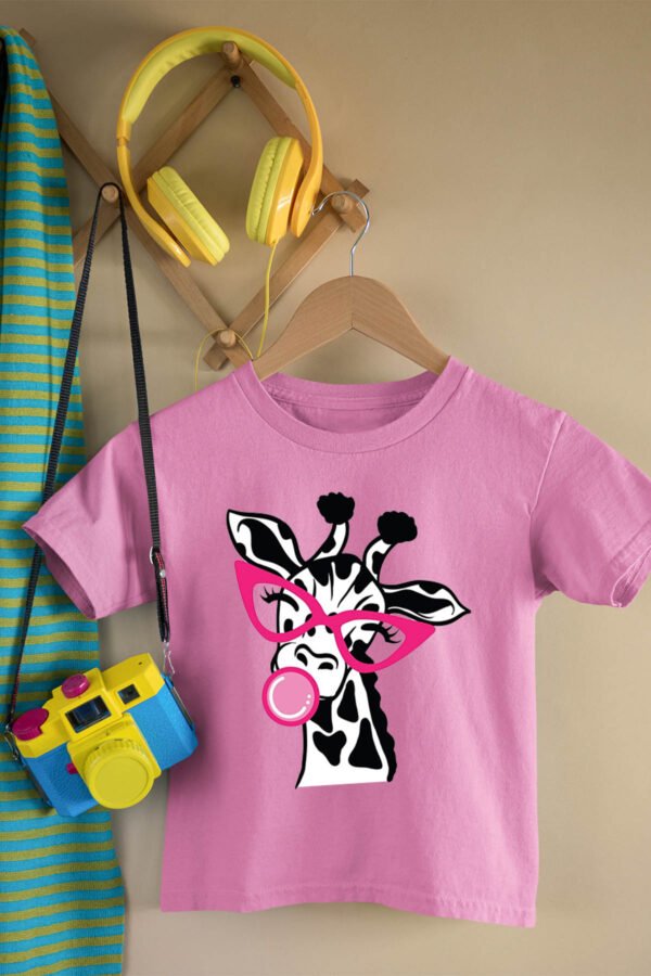 T-shirt Col Rond Fille - Girafe gum
