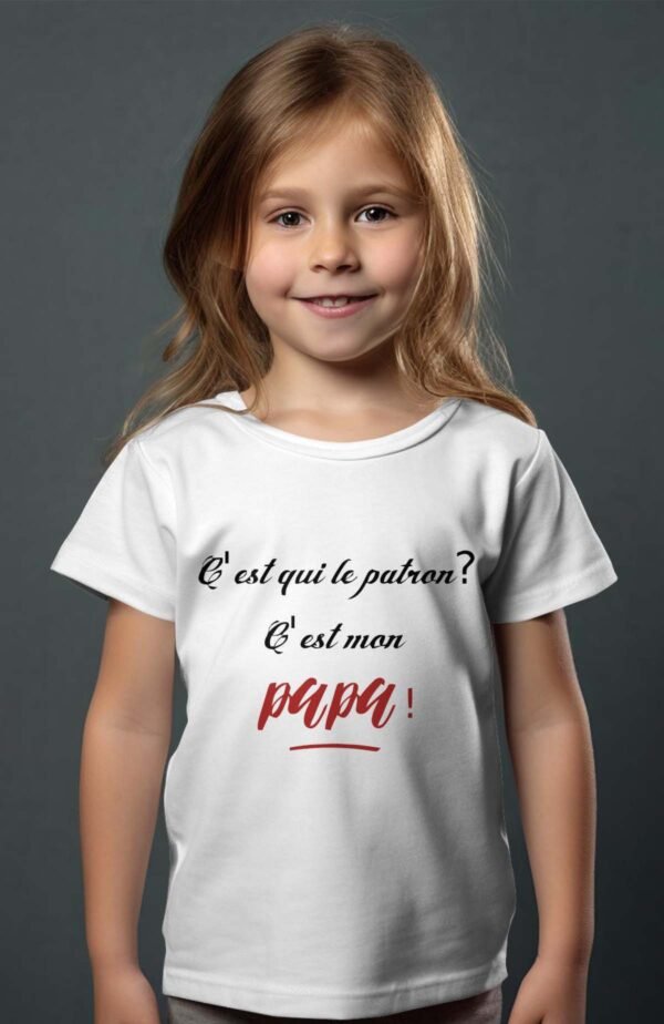 T-shirt Col Rond Fille - C'est qui le patron ?