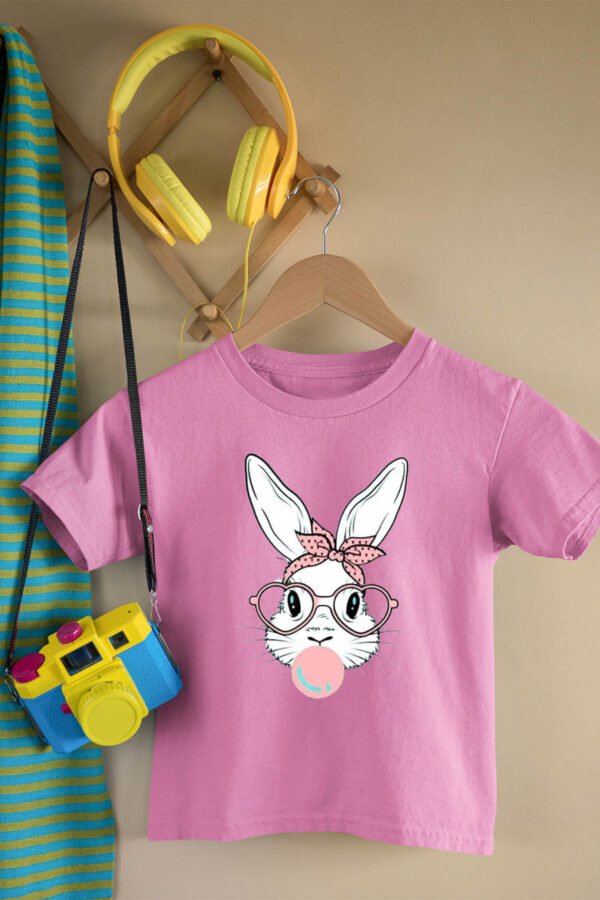 T-shirt Col Rond Fille - Rabbit gum