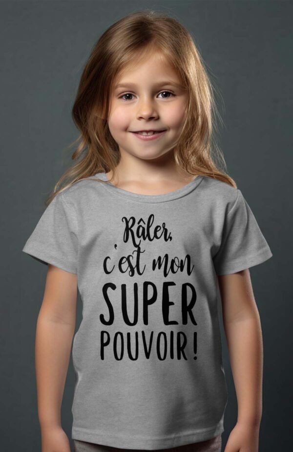 T-shirt Col Rond Fille - Râler super pouvoir