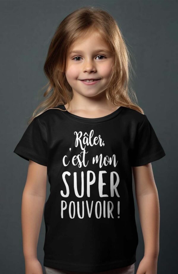 T-shirt Col Rond Fille - Râler super pouvoir