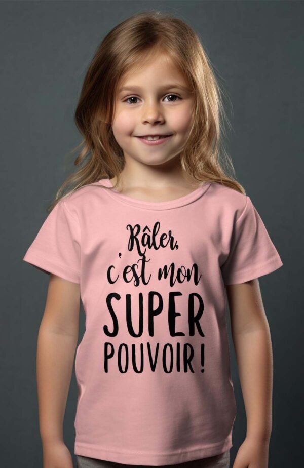 T-shirt Col Rond Fille - Râler super pouvoir