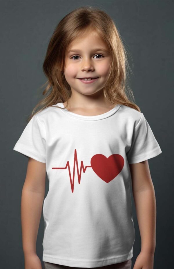 T-shirt Fille - battement coeur