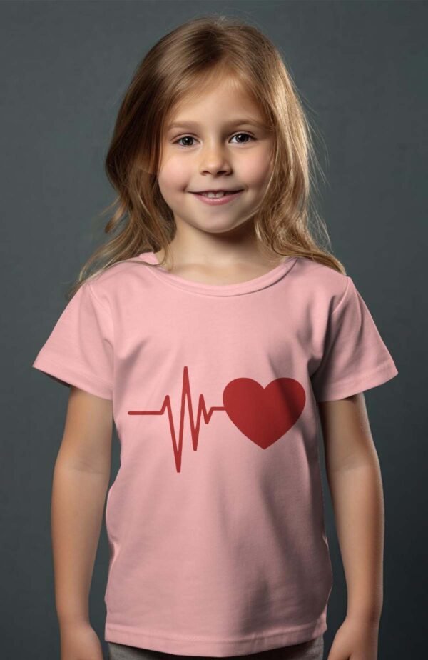 T-shirt Fille - battement coeur