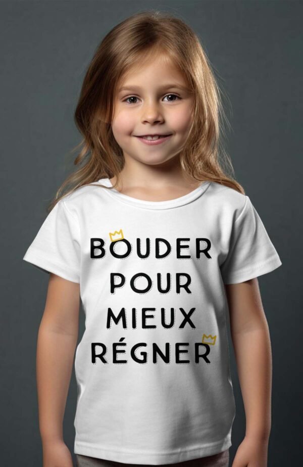 T-shirt Col Rond Fille - Bouder pour mieux régner