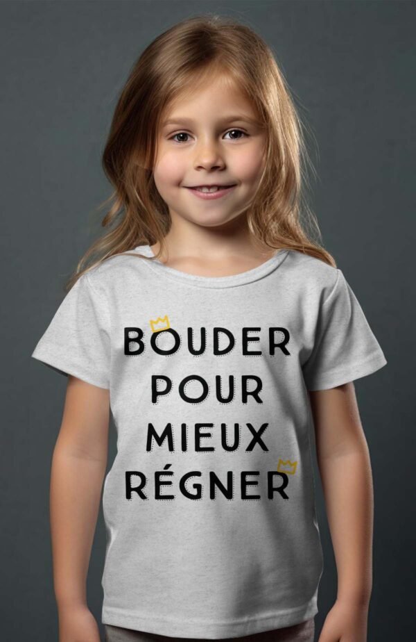 T-shirt Col Rond Fille - Bouder pour mieux régner