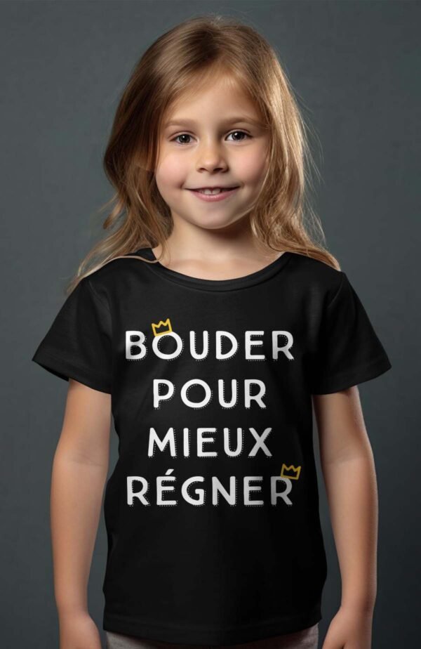 T-shirt Col Rond Fille - Bouder pour mieux régner