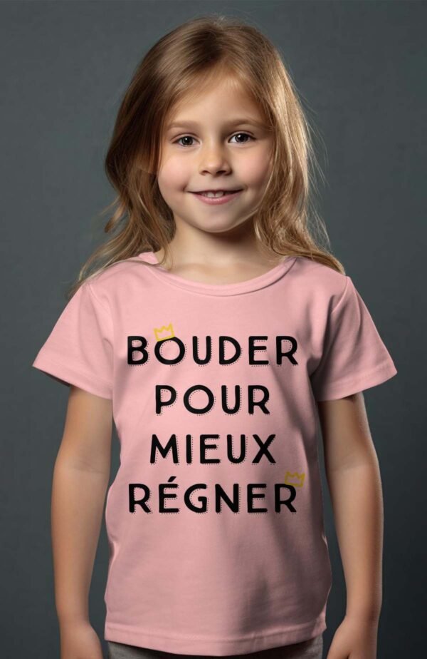 T-shirt Col Rond Fille - Bouder pour mieux régner