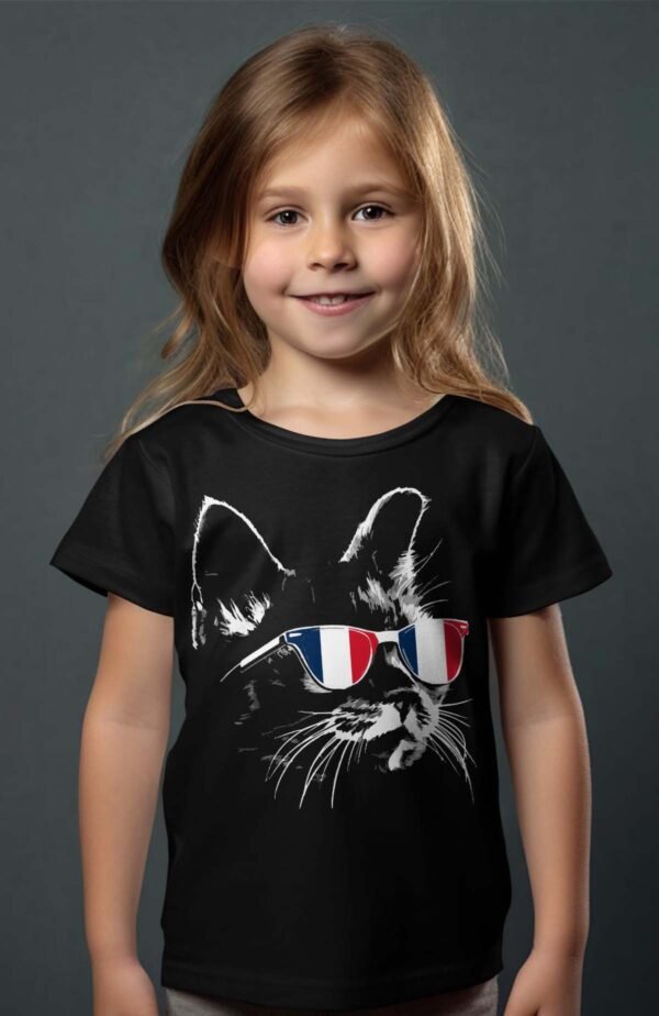 T-shirt Col Rond Fille - Cat français
