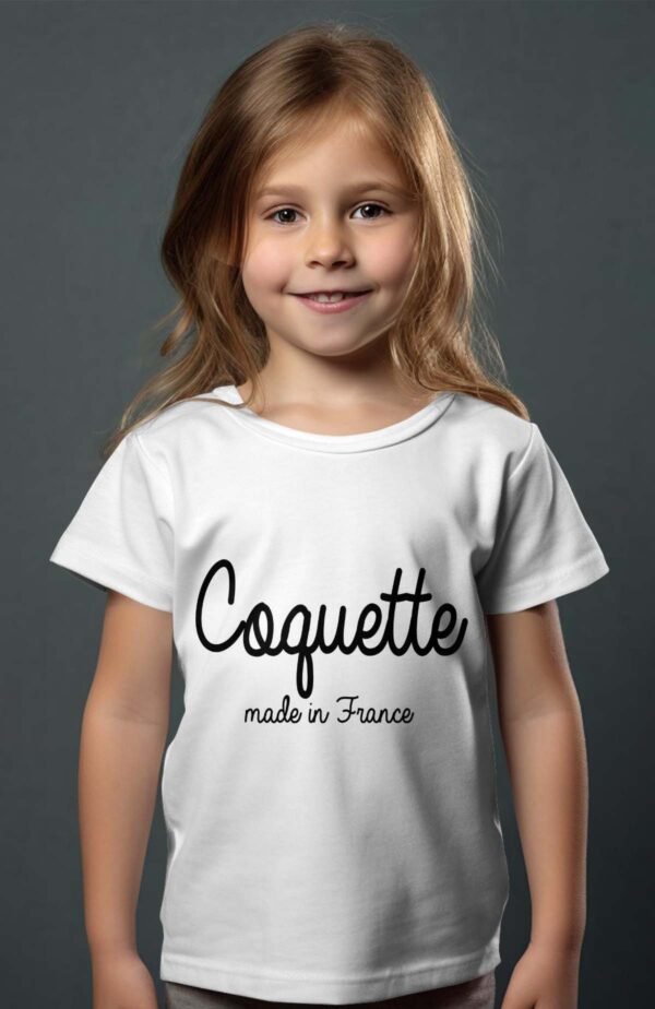 T-shirt Col Rond Fille - Coquette